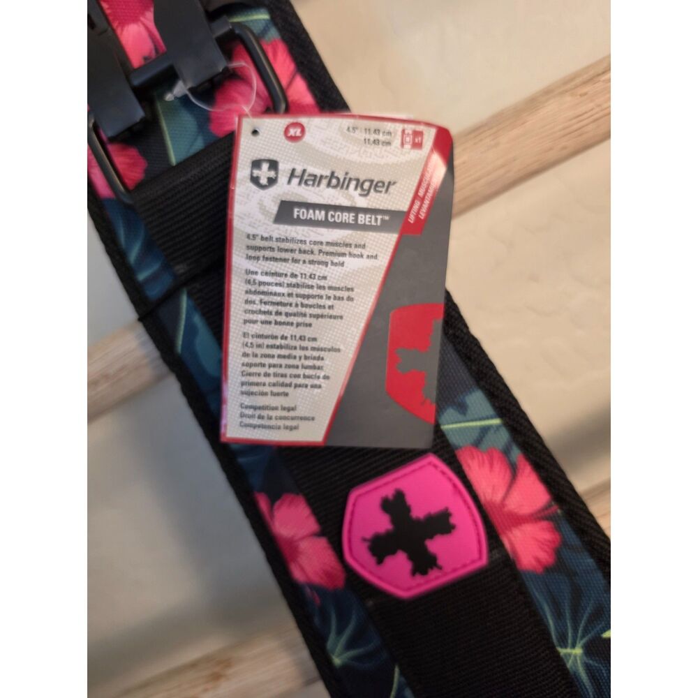 Harbinger 4.5" Foam Core Weight Lifting Belt Floral XL NWT Gym Training